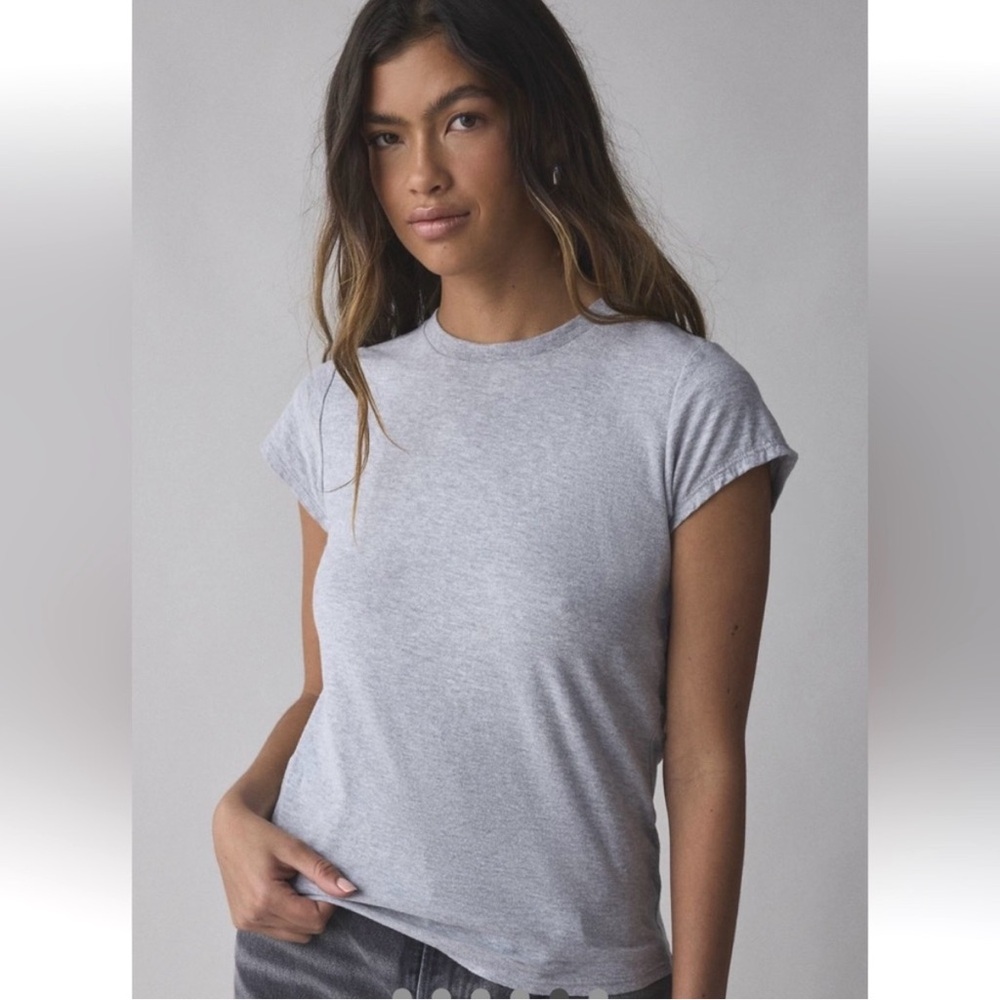 BDG Spill The Tee Urban Outfitters Gray Cropped Basic Tee Short Sleeve XS